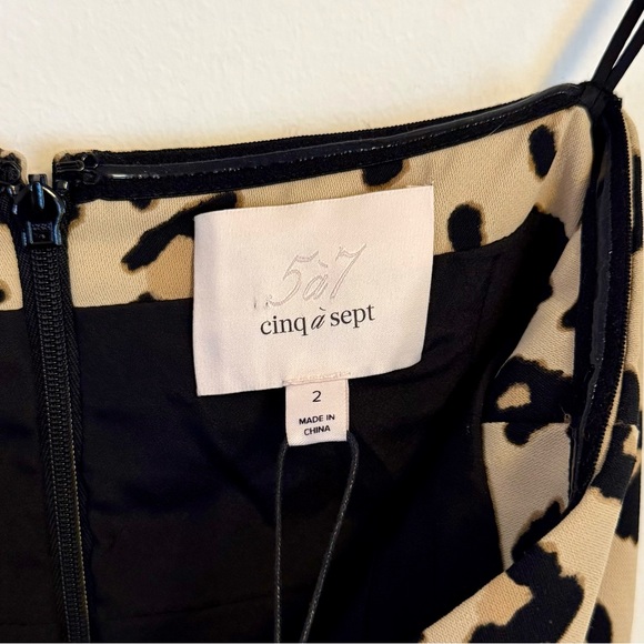 NWT Cinq A Sept Luna Leopard Print Hourglass Dress Size 2 - Picture 6 of 7